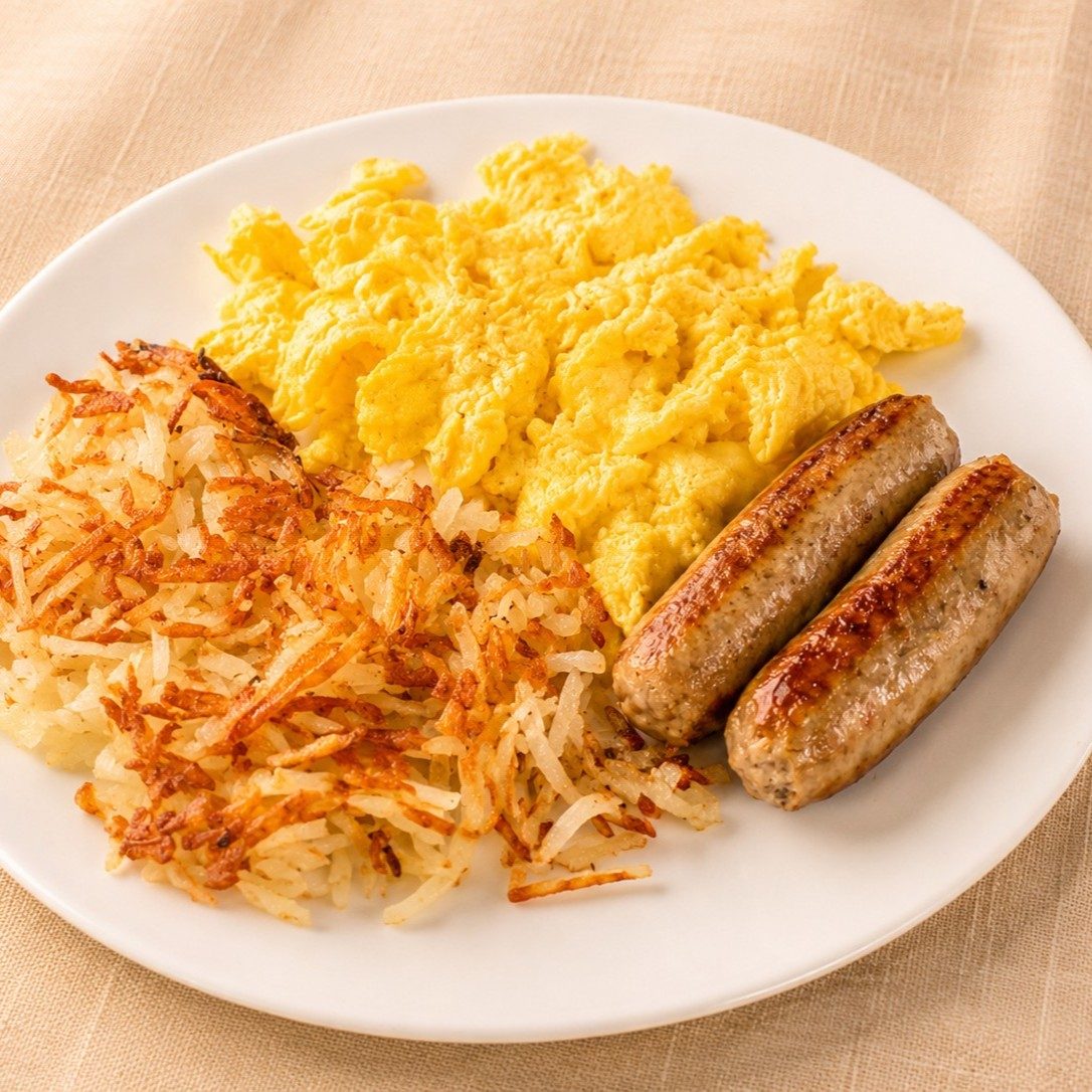 Pork Sausage and Eggs.