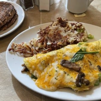 The Veggie Omelette.